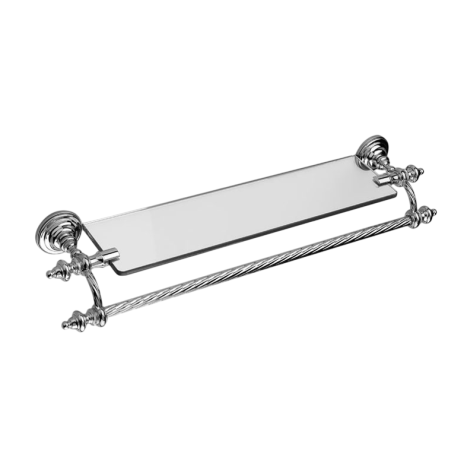 Stilhaus Giunone стеклянная полка + полотенцедержатель цвет бронза G33(25)