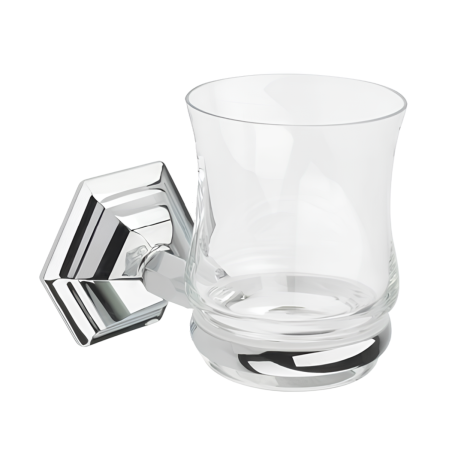 Stilhaus Marte настенный стеклянный стакан цвет хром MA10(08)