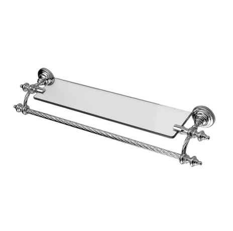 Stilhaus Giunone стеклянная полка + полотенцедержатель цвет хром G33(08)