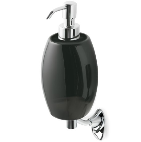 Stilhaus Zefiro настенный керамический дозатор цвет хром - черная керамика ZE30(08-NE)