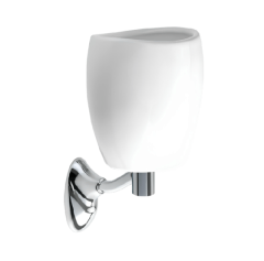 Stilhaus Zefiro настенный керамический стакан цвет хром - белая керамика ZE10(08-BI)