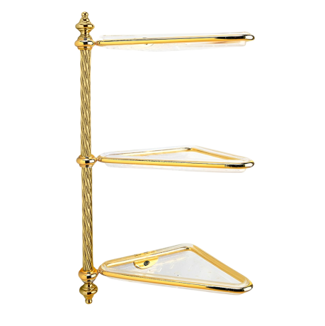 Stilhaus Giunone угловая 3-х уровневая полка из пластика цвет золото G693GIUNONE(16)