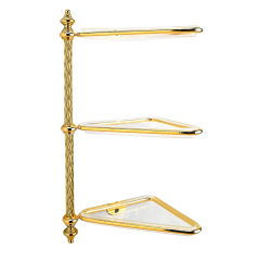 Stilhaus Giunone угловая 3-х уровневая полка из пластика цвет золото G693GIUNONE(16)