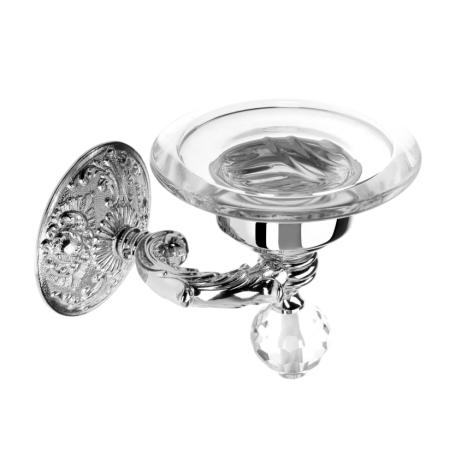 Stilhaus Noto Light настенная мыльница со стеклом Murano хром NT09V(08)