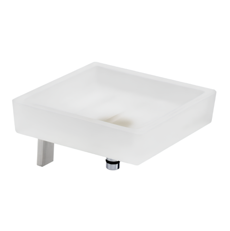 Stilhaus Saturno настенная стеклянная мыльница цвет сатинированная сталь ST09(54)