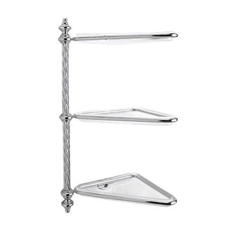 Stilhaus Giunone угловая 3-х уровневая полка из пластика цвет хром G693GIUNONE(08)