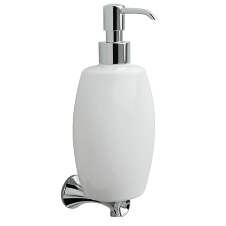 Stilhaus Cali, настенный керамический дозатор Cali, цвет хром - белая керамика