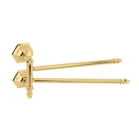 Stilhaus Marte полотенцедержатель двойной поворотный цвет золото MA16(16)