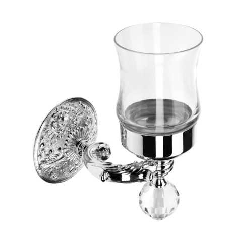 Stilhaus Noto Light настенный стакан со стеклом Murano хром NT10V(08)