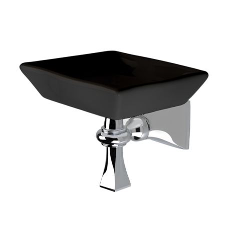 Stilhaus Prisma настенная керамическая мыльница цвет золото - черная керамика PR09(16-NE)