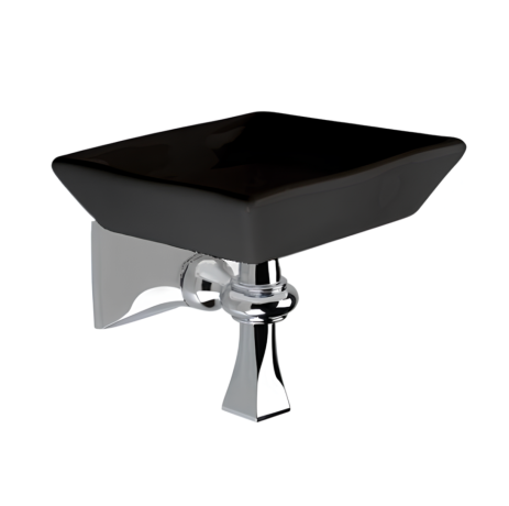 Stilhaus Prisma настенная керамическая мыльница цвет золото - черная керамика PR09(16-NE)