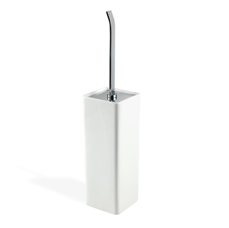 Stilhaus Gea напольный керамический ёрш цвет хром - белая керамика GE12A(08)