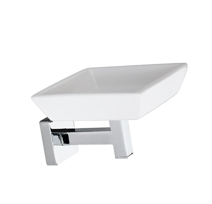 Stilhaus Urania настенная керамическая мыльница цвет никель сатин - белая керамика U09(36-BI)