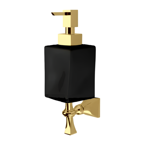 Stilhaus Prisma настенный керамический дозатор цвет золото - черная керамика PR30(16-NE)