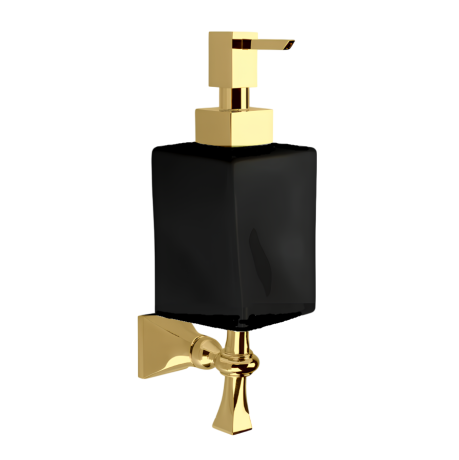 Stilhaus Prisma настенный керамический дозатор цвет золото - черная керамика PR30(16-NE)