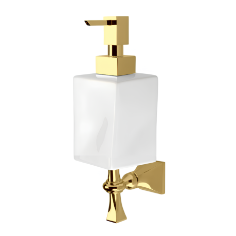 Stilhaus Prisma настенный керамический дозатор цвет матовое золото - белая керамика PR30(18-BI)