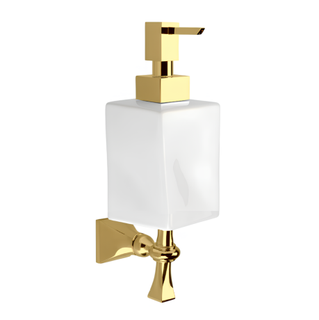 Stilhaus Prisma настенный керамический дозатор цвет матовое золото - белая керамика PR30(18-BI)