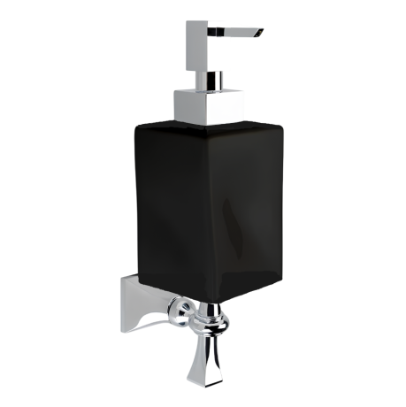 Stilhaus Prisma настенный керамический дозатор цвет хром - черная керамика PR30(08-NE)