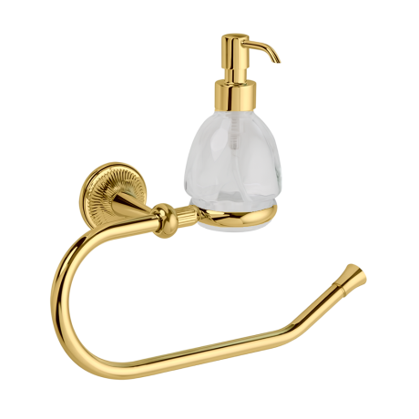 Stilhaus Regal, полотенцедержатель кольцо с дозатором, цвет золото