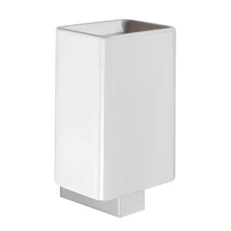 Stilhaus Gea настенный керамический стакан цвет хром - белая керамика GE10(08)