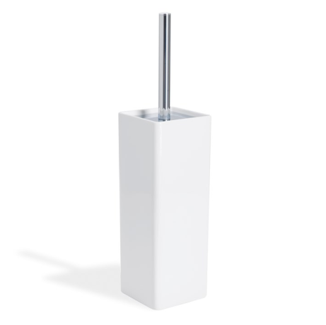 Stilhaus Living напольный керамический ёрш цвет хром - чёрный матовый - белая керамика LV12A(05)