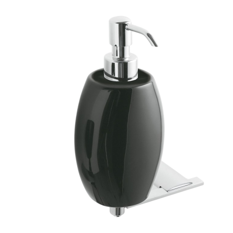 Stilhaus Aria настенный керамический дозатор цвет хром - черная керамика AR30(08-NE)