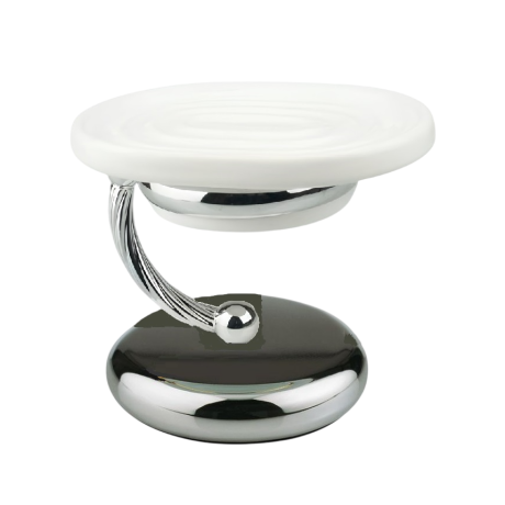 Stilhaus Giunone настольная керамическая мыльница цвет хром G719(08)
