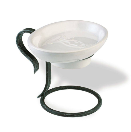 Stilhaus Flora, настольная керамическая мыльница, цвет античный черный