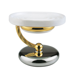 Stilhaus Giunone настольная керамическая мыльница цвет хром - золото G719(02)
