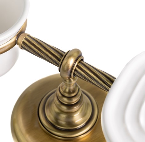 Stilhaus Giunone настольные керамические мыльница + стакан цвет бронза G15М(25)