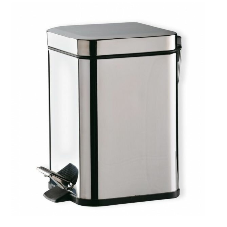 Stilhaus квадратный контейнер для мусора - 3 литра цвет полирированная сталь 803.3LQUADRO(55)