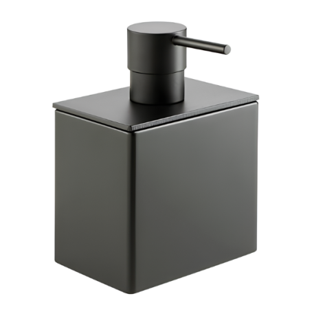 Stilhaus Rettangolo, настольный дозатор, цвет черный, помпа с крышкой черный матовый