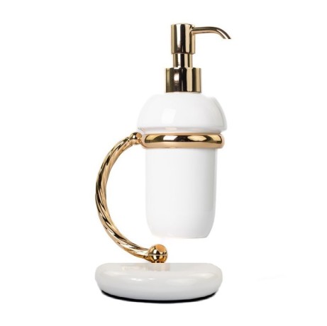 Stilhaus Giunone настольный керамический дозатор цвет белый - золото G720(04)