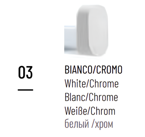 Stilhaus Living полотенцедержатель длина 32 см цвет белый - хром матовый LV06(03)