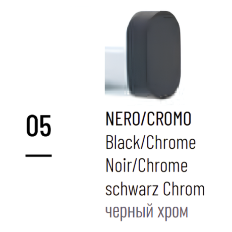 Stilhaus Living полотенцедержатель длина 47 см цвет хром - черный матовый LV45(05)