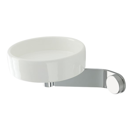 Stilhaus Buket настенная керамическая мыльница цвет хром - белая керамика BK09(08-BI)