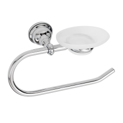 Stilhaus Elite полотенцедержатель - полукольцо + стеклянная мыльница цвет золото EL79(16)