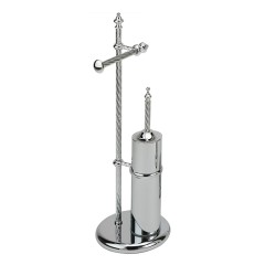 Stilhaus Giunone cтойка: бумагодержатель + ерш металлический цвет хром G691(08)