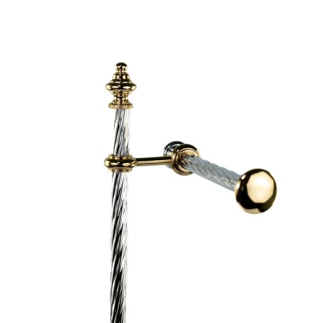 Stilhaus Giunone cтойка: бумагодержатель + ерш металлический цвет хром - золото G691(02)