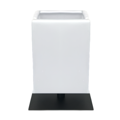 Stilhaus Urania настольный керамический стакан на ножке цвет чёрный матовый - белая керамика 617(23-BI)