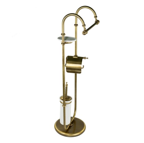 Stilhaus Giunone cтойка: мыльница + полотенцедержатель + бумаг + ерш цвет бронза G688(25)