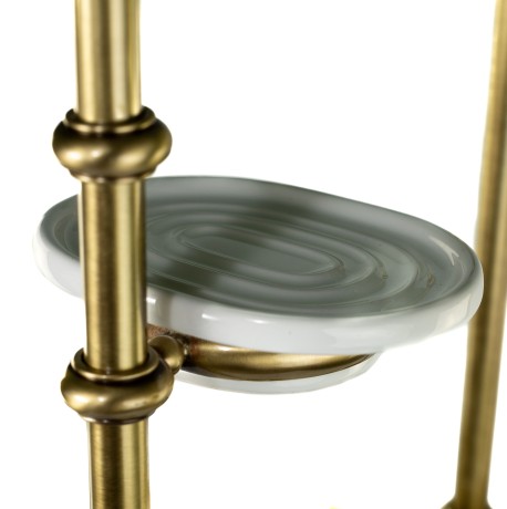 Stilhaus Giunone cтойка: мыльница + полотенцедержатель + бумаг + ерш цвет бронза G688(25)