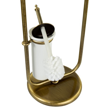 Stilhaus Giunone cтойка: мыльница + полотенцедержатель + бумаг + ерш цвет бронза G688(25)