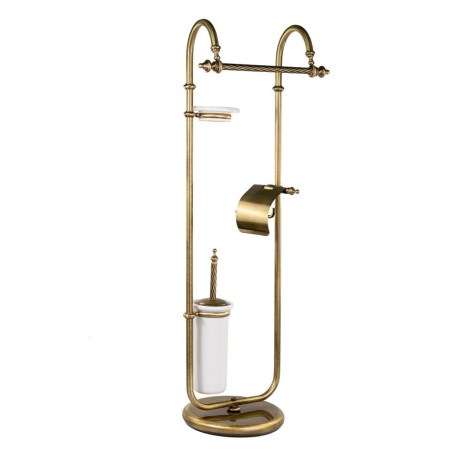 Stilhaus Giunone cтойка: мыльница + полотенцедержатель + бумаг + ерш цвет бронза G688(25)