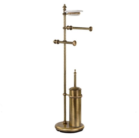 Stilhaus Giunone cтойка: мыльница + полотенцедержатель + бумаг + ерш цвет бронза G697(25)