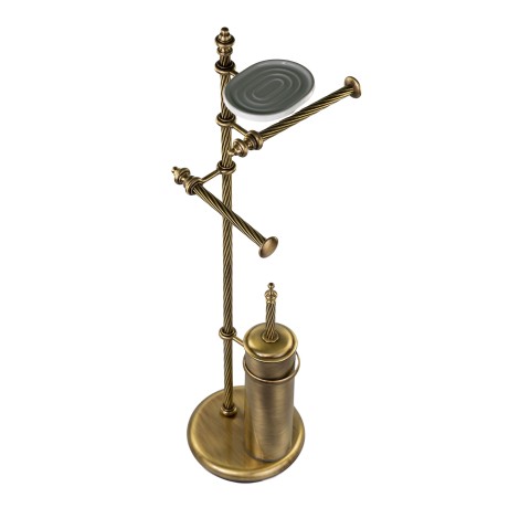 Stilhaus Giunone cтойка: мыльница + полотенцедержатель + бумаг + ерш цвет бронза G697(25)