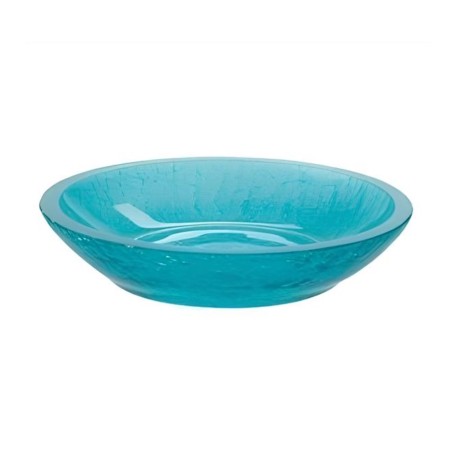 Stilhaus Cracle настольная мыльница с эффектом битого стекла цвет голубое стекло 1124(AZ)