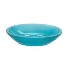 Stilhaus Cracle настольная мыльница с эффектом битого стекла цвет голубое стекло 1124(AZ)