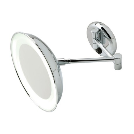 Stilhaus настенное кругл. косметич. зеркало c 4-х кратным увеличением и LED подсветкой цвет хром 1036(08)