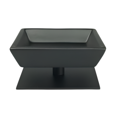 Stilhaus Urania, настольная керам. мыльница на ножке, цвет чёрный матовый - черная мат. керамика